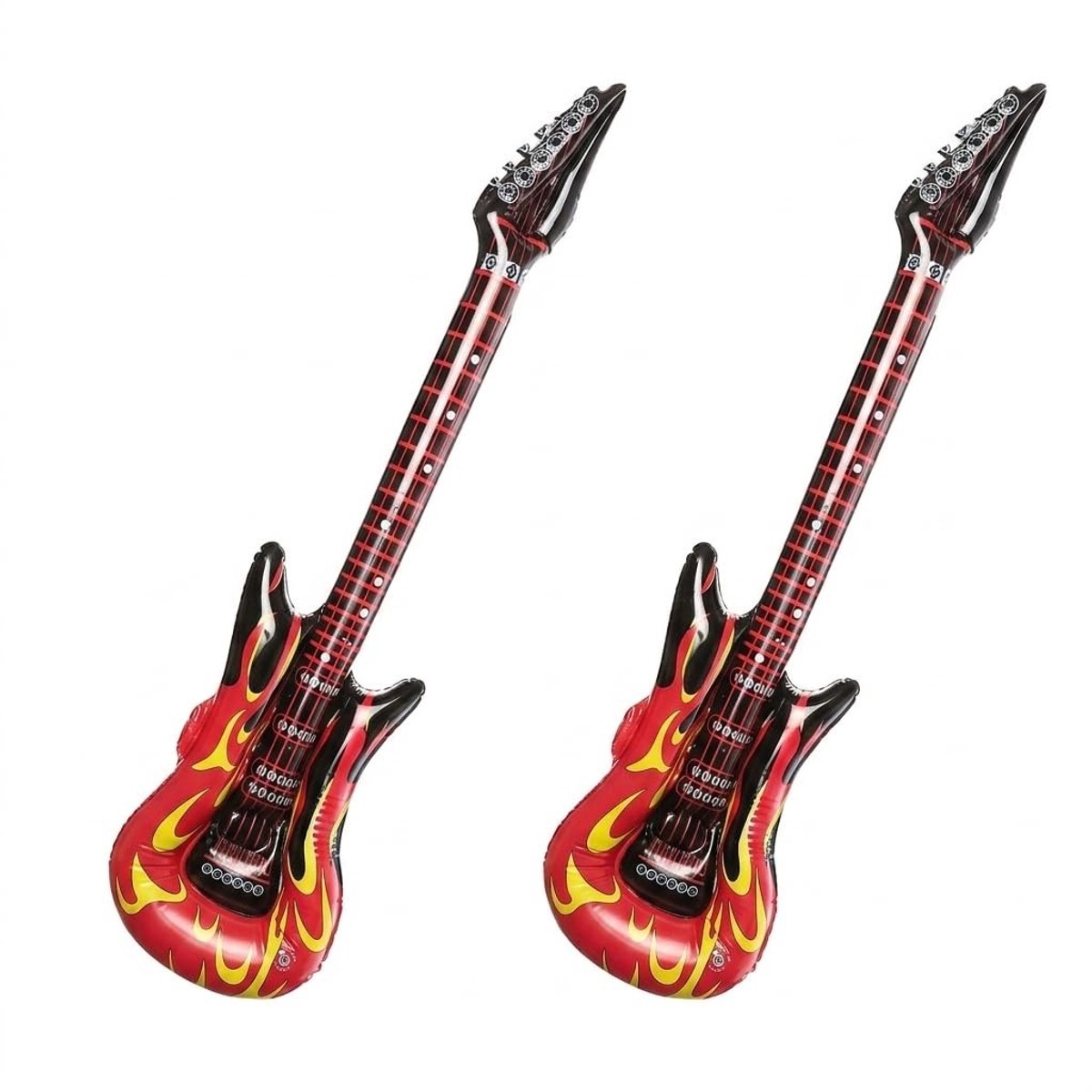 Solidchoice - 2 Stuks Opblaasbare Luchtgitaren - Perfect voor Feesten en Carnaval