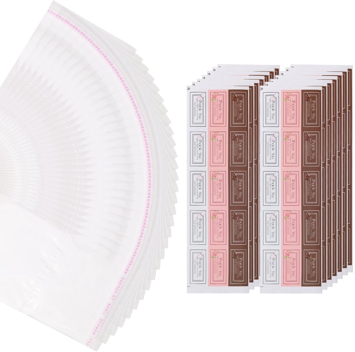 Solidchoice - Set van 200 Zelfklevende Candy Bar Wraps met Stickers