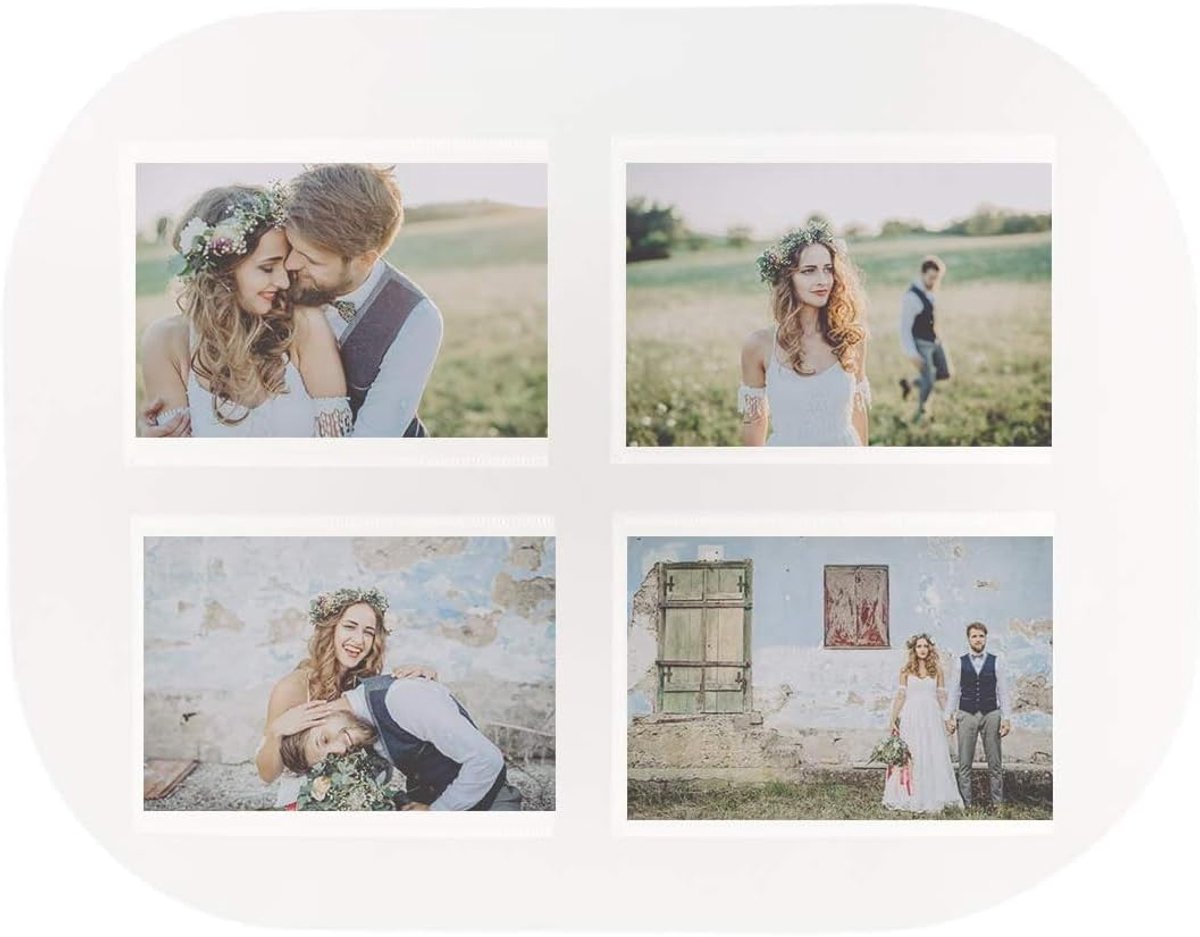 Placemat voor foto's 28,5 x 42,5 cm - plastic - transparant - perfect voor het tonen van herinneringen - ShopVlot