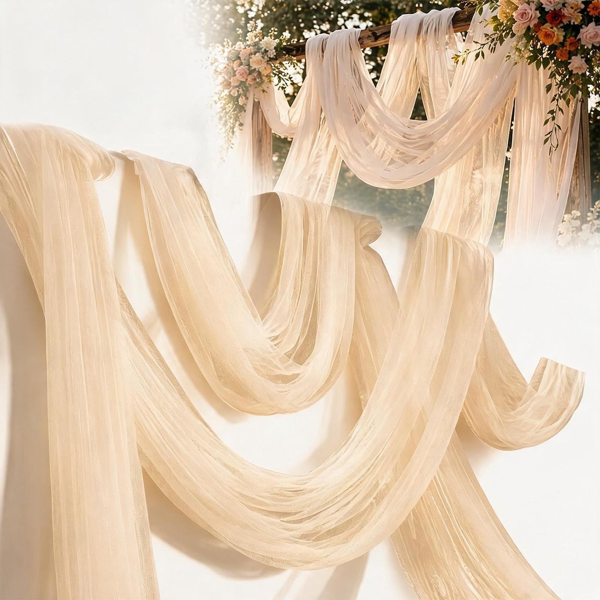 Solidchoice - Tulle Stof voor Bruiloft Decoratie 3x1.6m