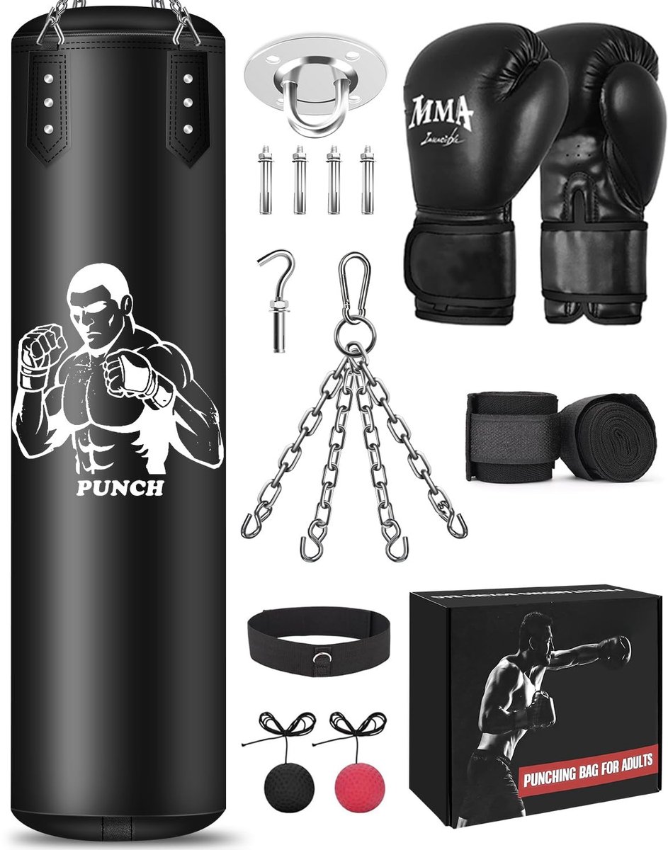 Solidchoice - Hangende Bokszak met Accessoires voor Thuistraining