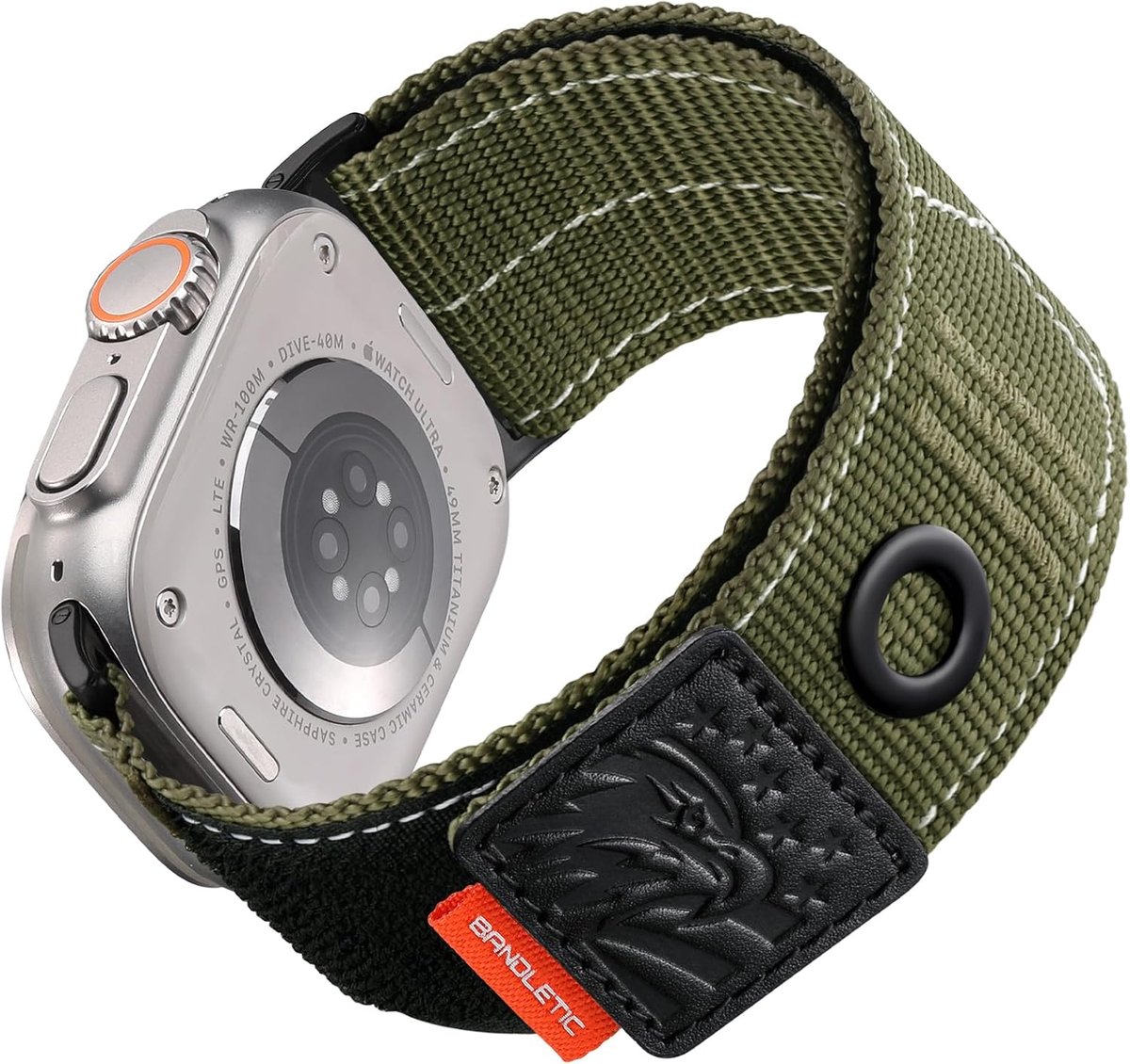 Nylon band voor Apple Watch 45mm 44mm 42mm 49mm - Sportief en duurzaam - Geschikt voor meerdere modellen - ShopVlot
