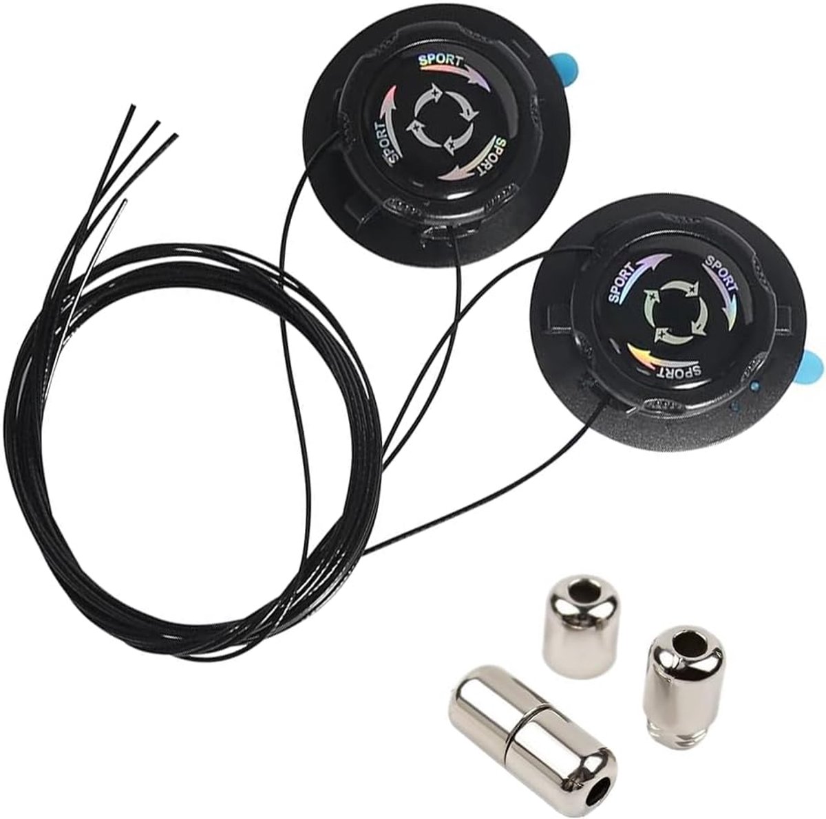 Elastische veters zonder strikken - premium verpakking - 2 paar platte veters - ShopVlot