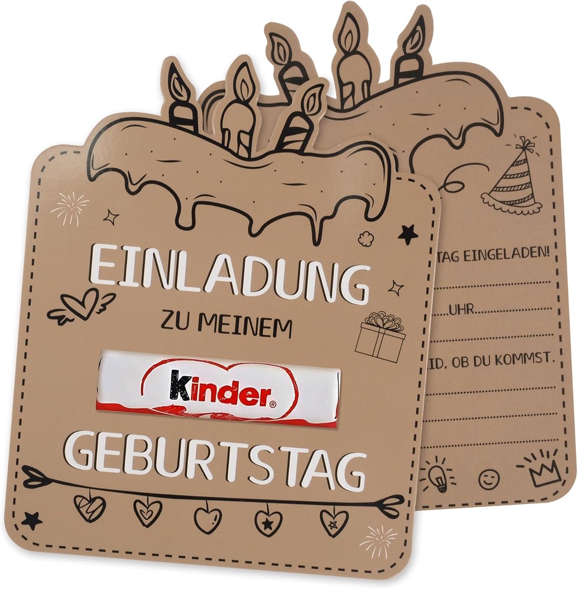 Verjaardagsuitnodigingen kinderen - voor jongens - met dubbelzijdige tape - feestelijke ontwerpen - ShopVlot