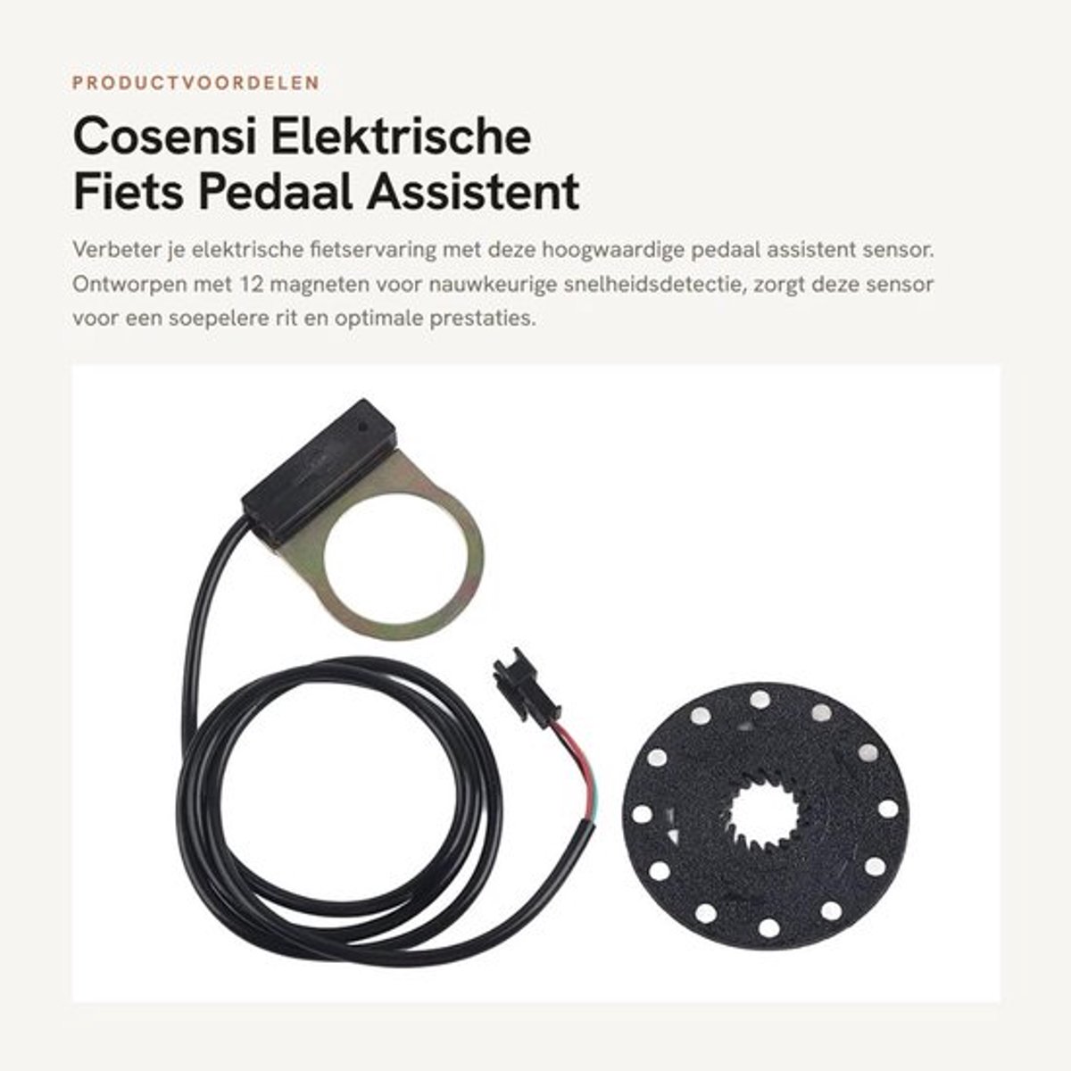Elektrische Fiets Pedaal Assistent Sensor met 12 Magneten