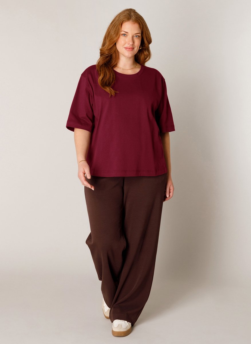 BASE LEVEL CURVY Noana Tops - Wine Red - maat 5(58/60)