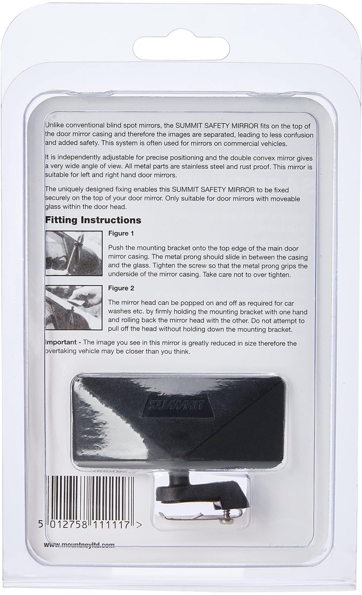 Blind Spot Spiegel 7,5 x 3 cm - Clip-On - Verhoogt zichtbaarheid - Veilig in parkeren - ShopVlot