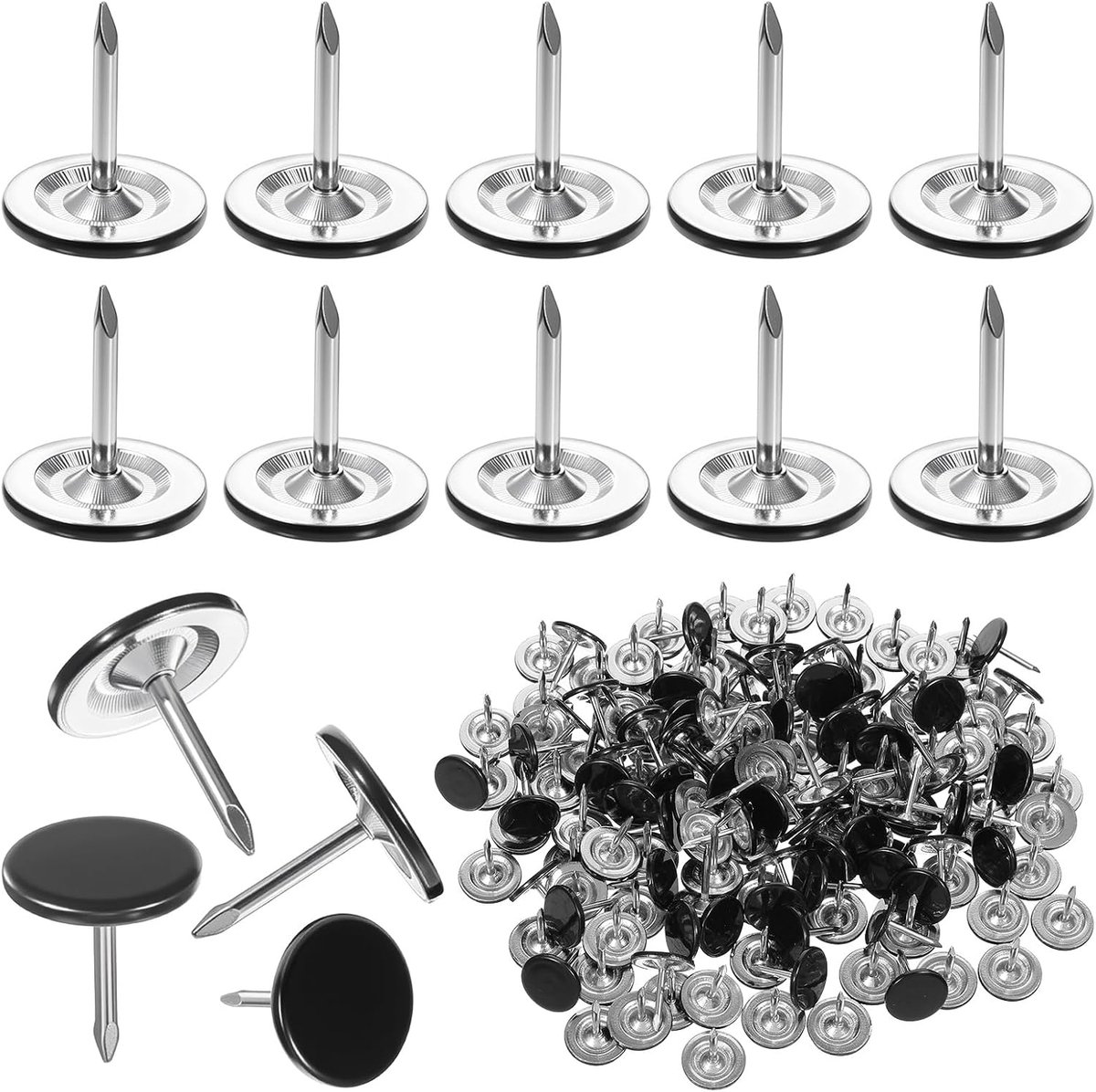 Upholstery nails 150 stuks - platte metalen ronde kop - voor decoratie en meubels - ShopVlot