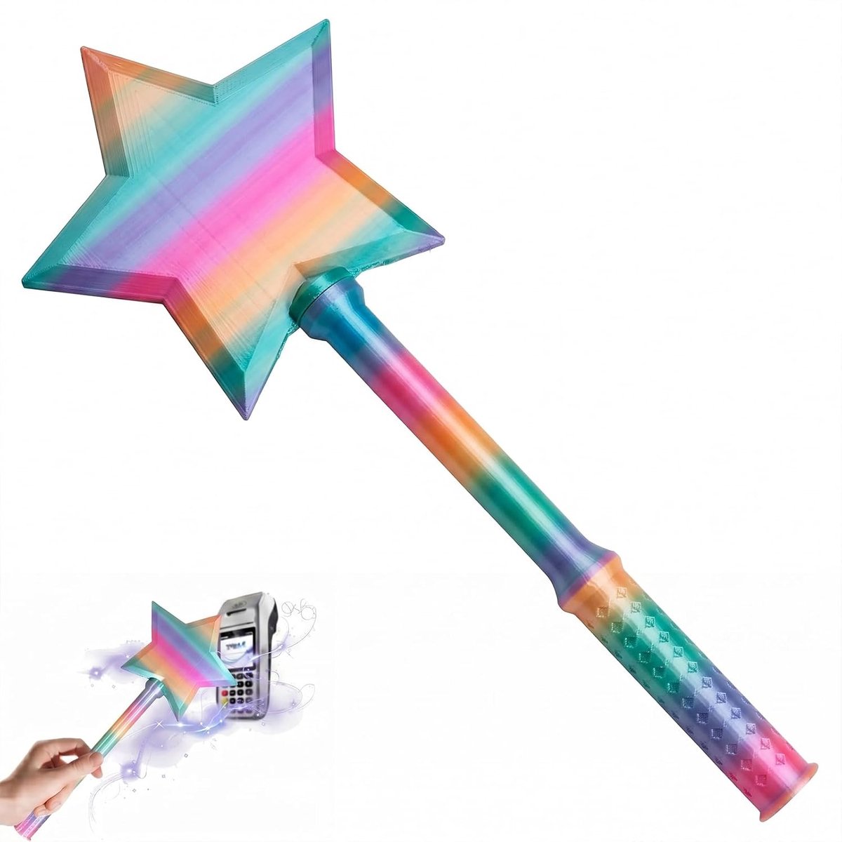 Creditcardhouder 3D Rode Ster - Contactloze Betalingshouder 35,6 cm - Unieke Esthetiek - Snelle Betalingen - ShopVlot