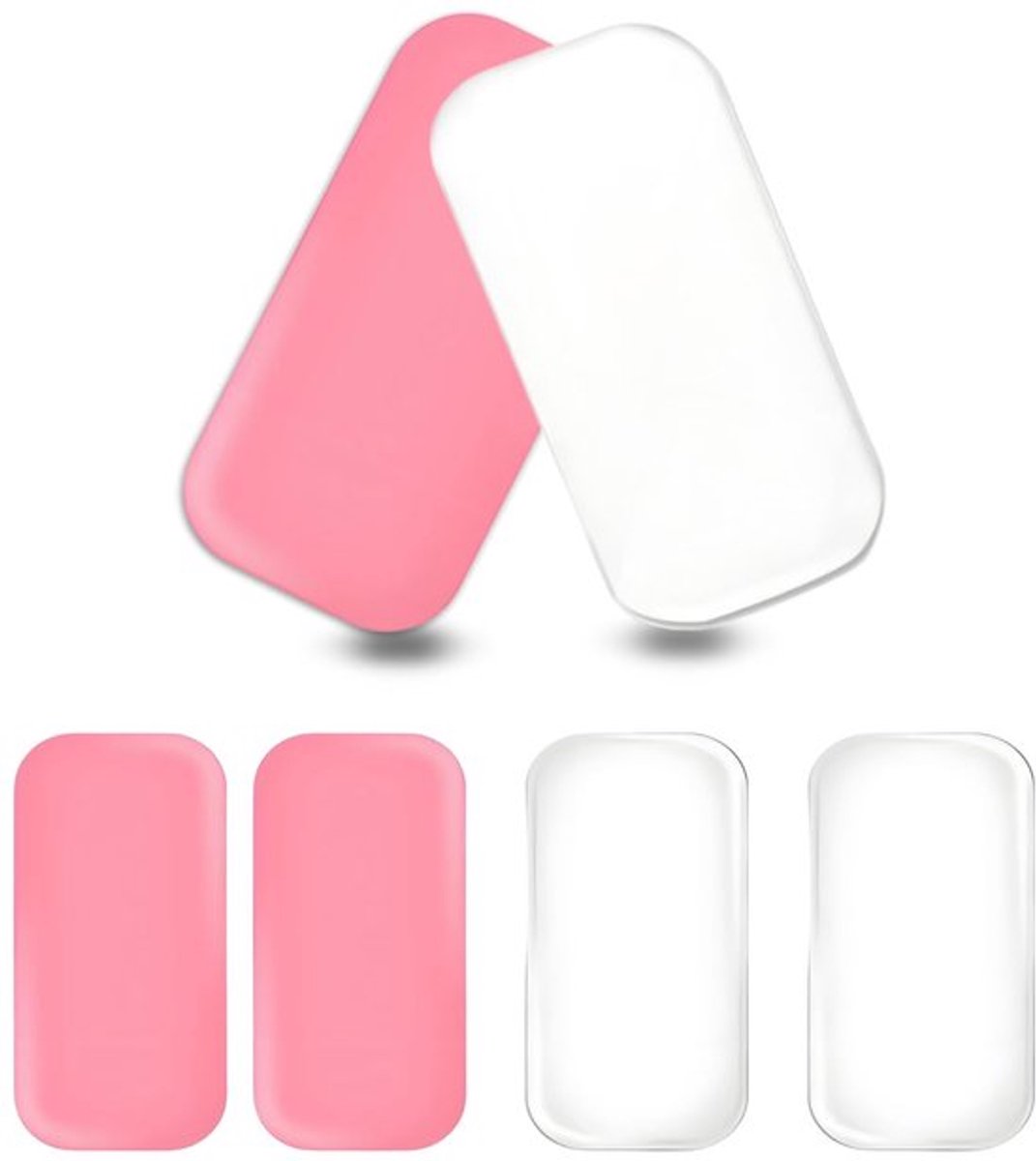 Oogpads 6 Stuks - Siliconen Pads - Wimperverlenging - Antistatisch - Herbruikbaar - Ovaal 8,5 x 6,06 cm - Wimperpads