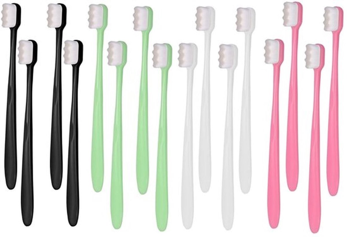 Extra Soft Toothbrush - Extra Zachte Tandenborstel - 16 stuks - Veilig voor kwetsbaar tandvlees - Zachte micro nano borstelharen - Geschi...