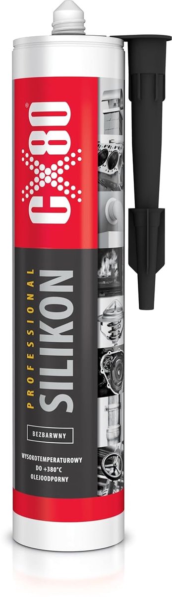 Siliconen kit high temperature 310ml - transparant - hittebestendig - ideaal voor hoogwaardige afdichtingen - ShopVlot