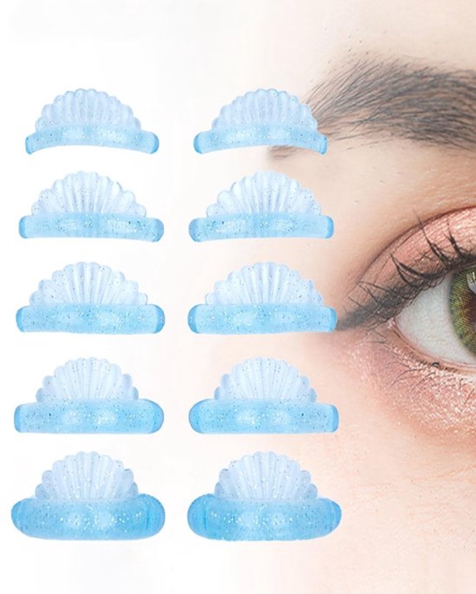 Wimperliftingset - 5 Paar Zelfklevende Siliconen Pads - Duurzaam en Herbruikbaar - Voor Alle Oogvormen - Flexibele Wimperlifting-Pen - Sterke Hechting