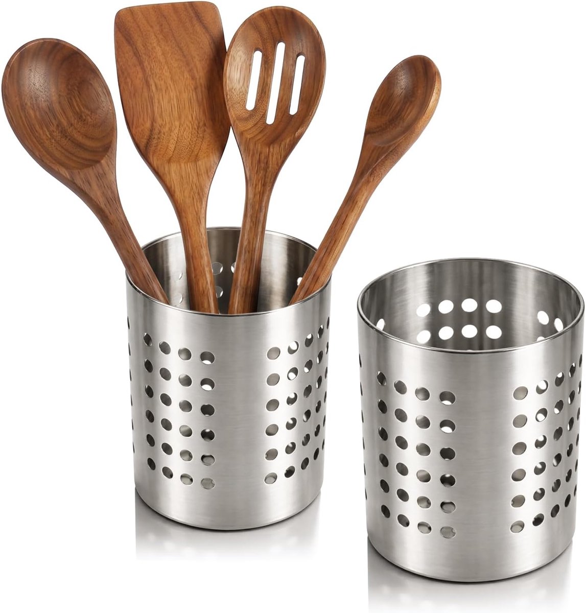 Bestek afdruiprek 2x - roestvrij staal - ruimtebesparend - ideaal voor keuken - ShopVlot