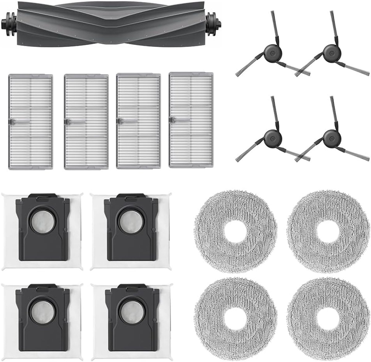 Accessoires set voor Dreame X40 Robotstofzuiger - 17-delig - Hoge kwaliteit - Vermindert geluid tijdens gebruik - ShopVlot