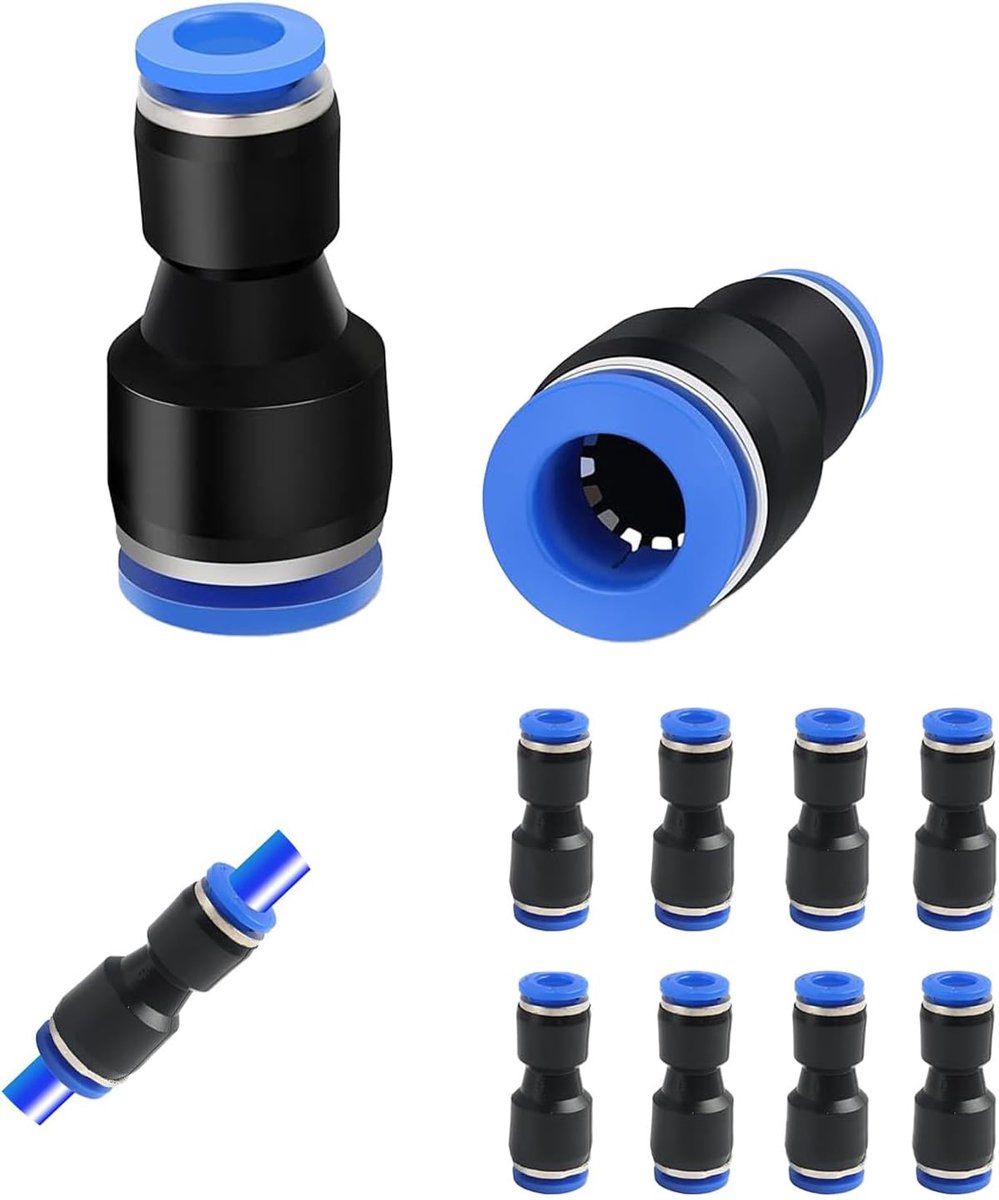 Push-to-Connect aansluitingen 8 mm x 6 mm - Robuust en duurzaam - Voor luchtveringcompressoren - ShopVlot