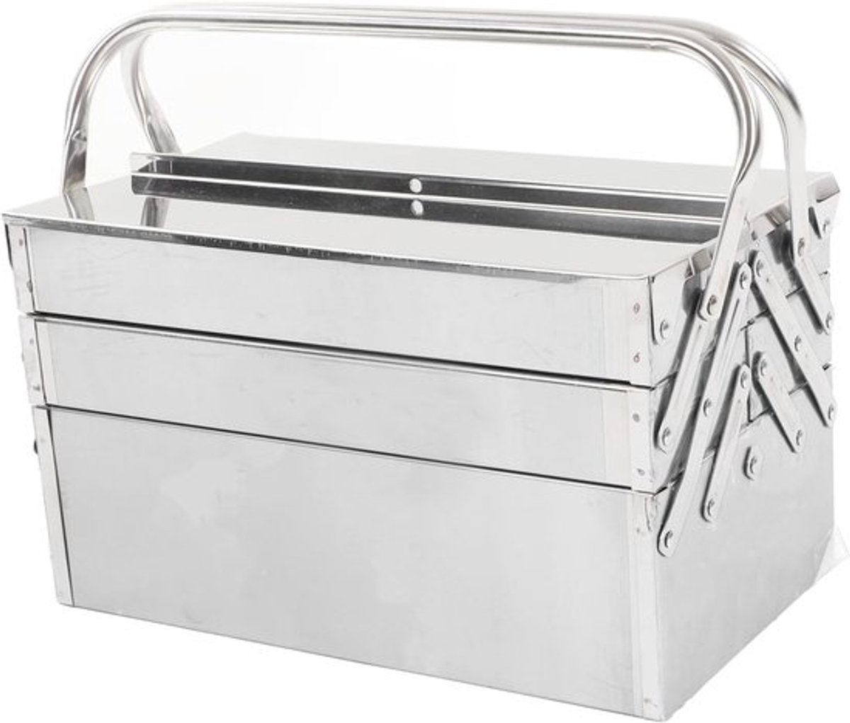 SnelShoppen - Cantilever Toolbox 3 Laags 5T Automatische Onderhoudsoplossing - Draagbare Metalen Vouwbare Opbergtas voor Gereedschap, 420