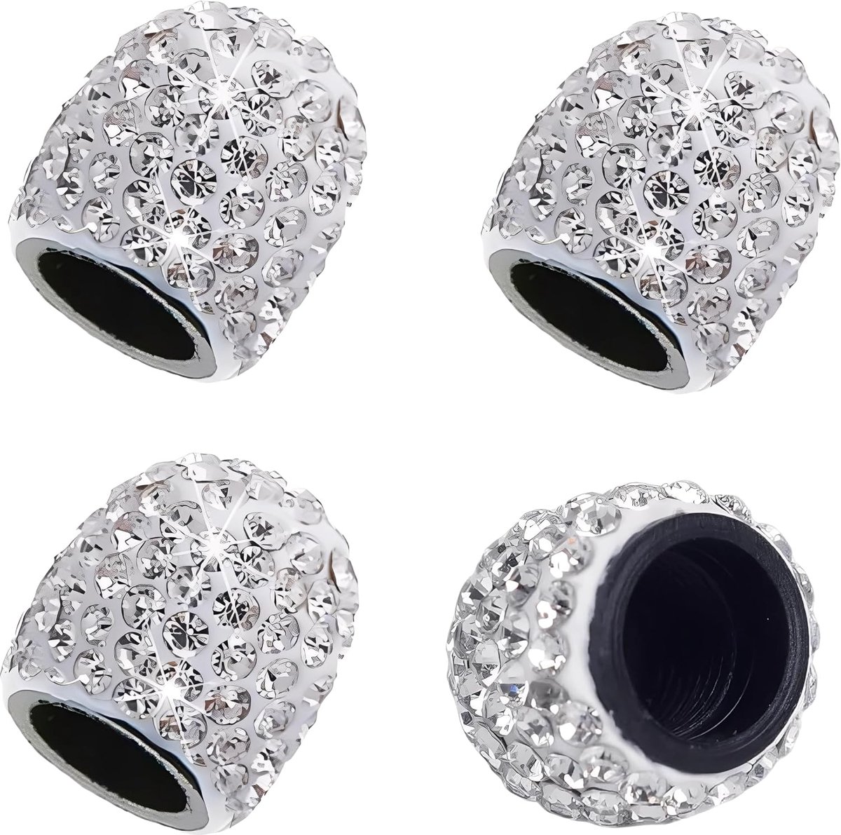 Ventieldoppen met Kristal Diamant Glitter - Rhinestone - Bescherming tegen stof en vocht - Voor motor, fiets en auto - ShopVlot