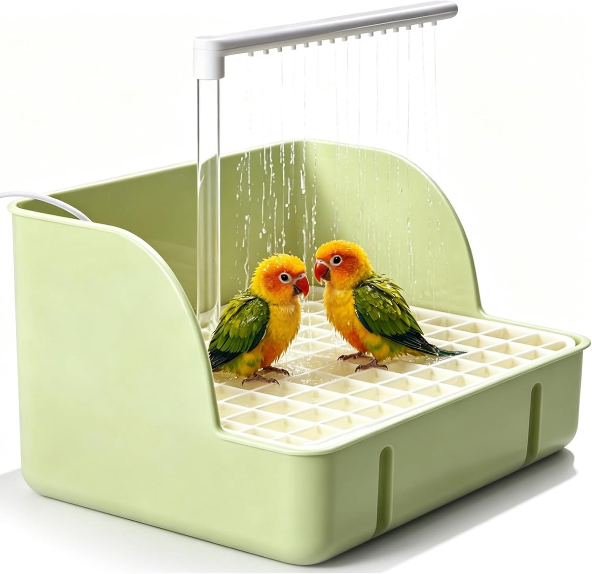 Vogelbad met Waterval - Automatische Vogeldouche - Circulatie en USB - Verhoogt Activiteit van Vogels - ShopVlot