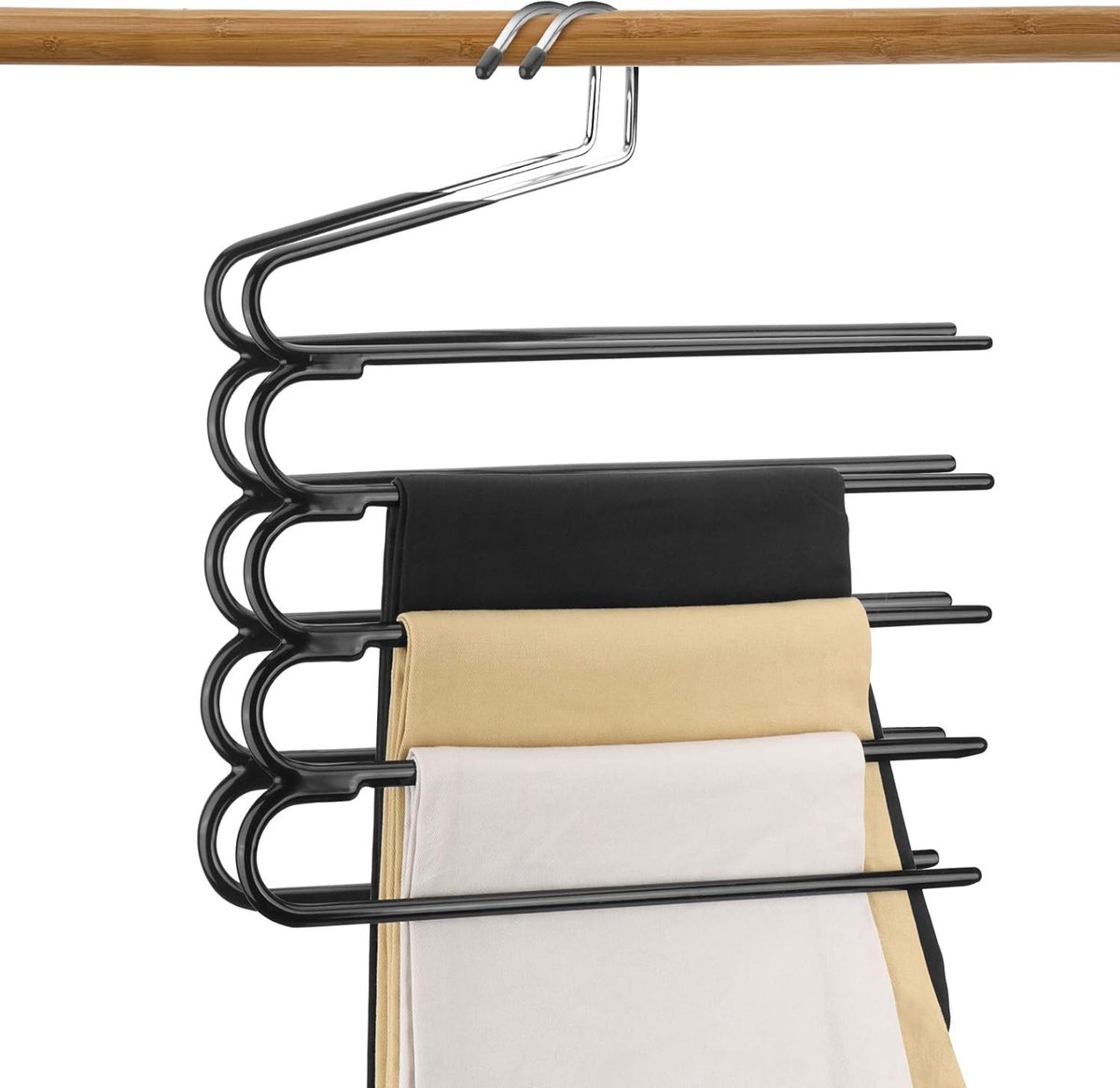 Broekhanger - Roestvrij staal - Ruimtebesparend - Multifunctionele Hanger voor Broeken en Accessoires