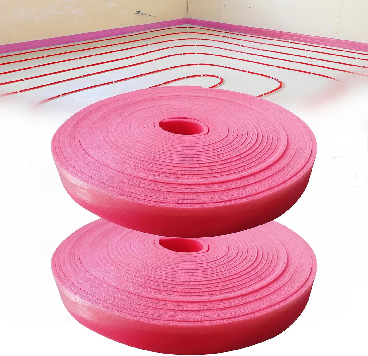 Isolatiestroken 25 m - EPE 50 x 5 mm - Zelfklevend - Ideaal voor vloerverwarming - ShopVlot