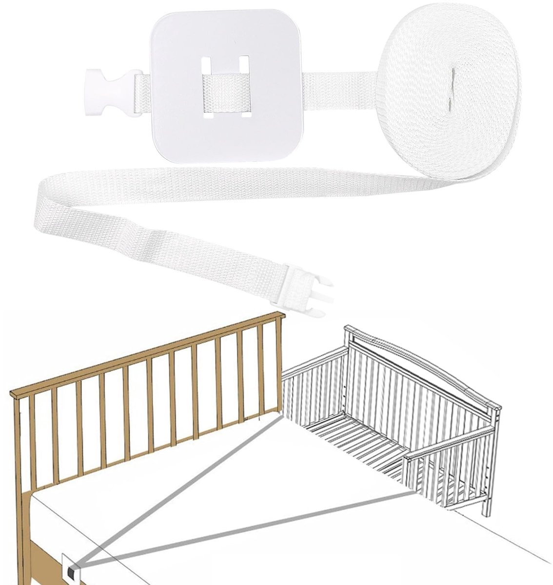 Solidchoice - 8 m Babybedriem voor Veiligheid en Stabiliteit