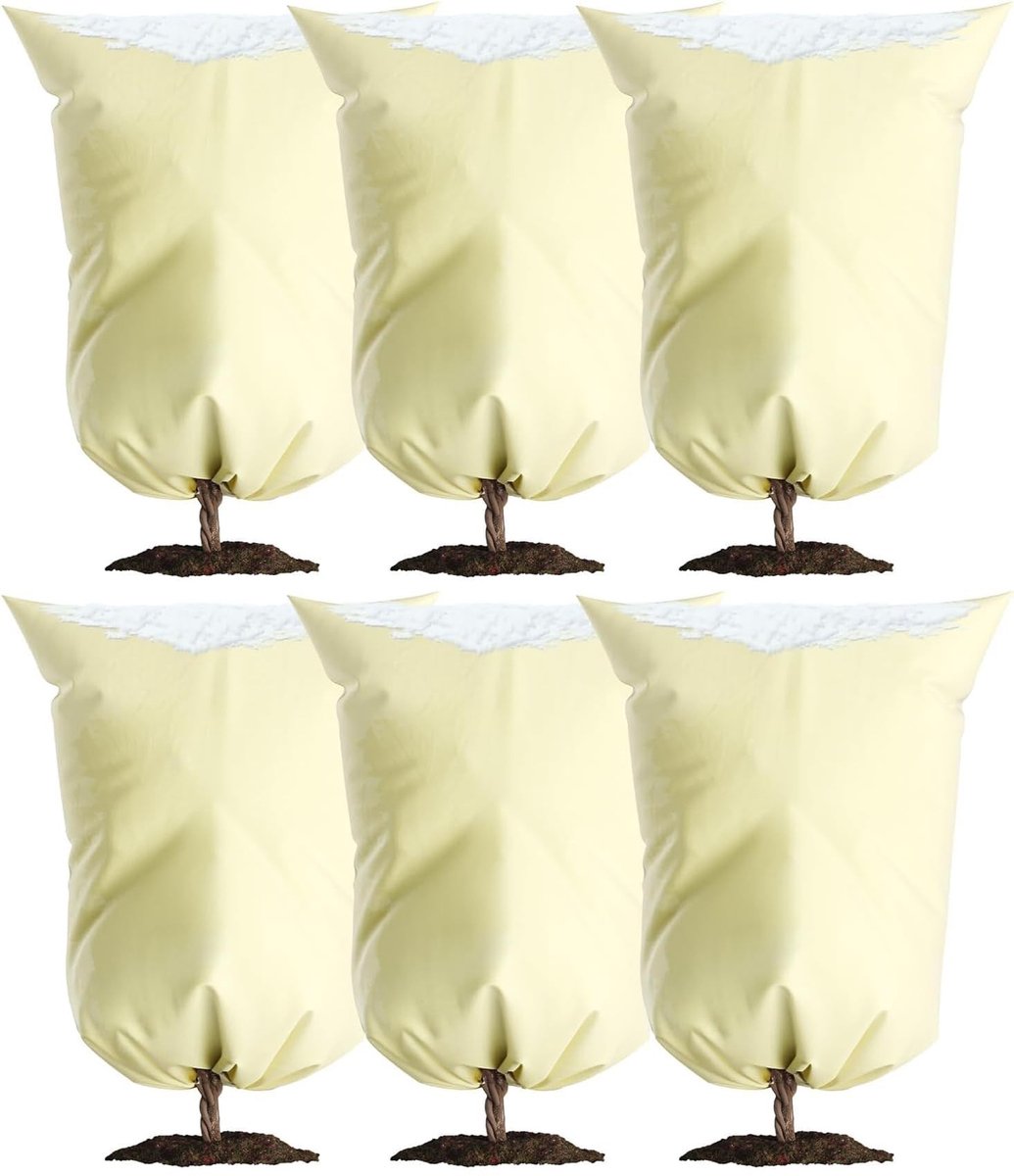 6 x 80 cm Winterbescherming Pot Plant Bag - Beschermhoes voor Planten - Bomen, Palmen, Balkonplanten, Kap, Tent, Ademend