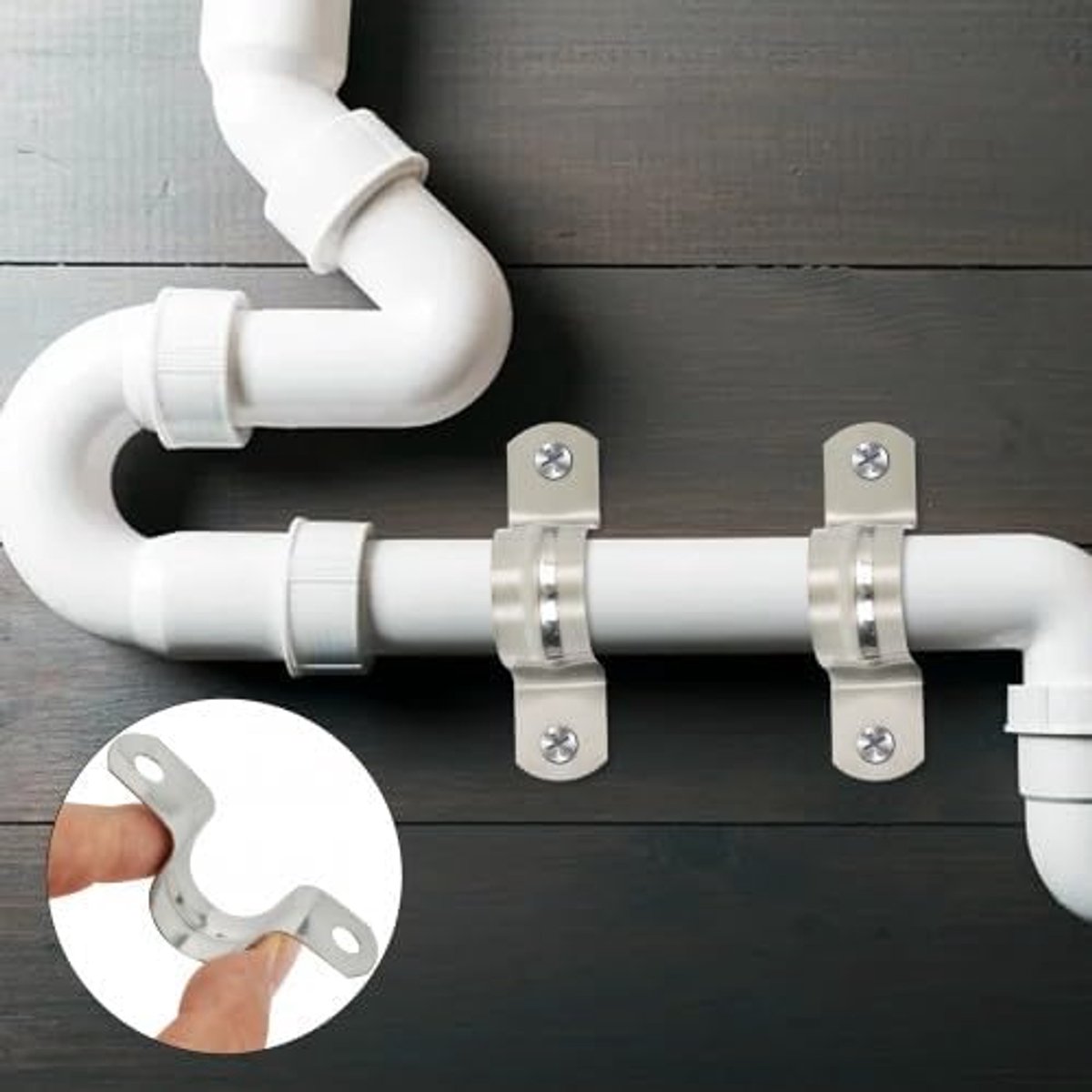U-vormige buisklemmen 20 x 25 mm - 304 roestvrij staal - ideaal voor buizen en kabels - perfect voor binnen en buiten - ShopVlot
