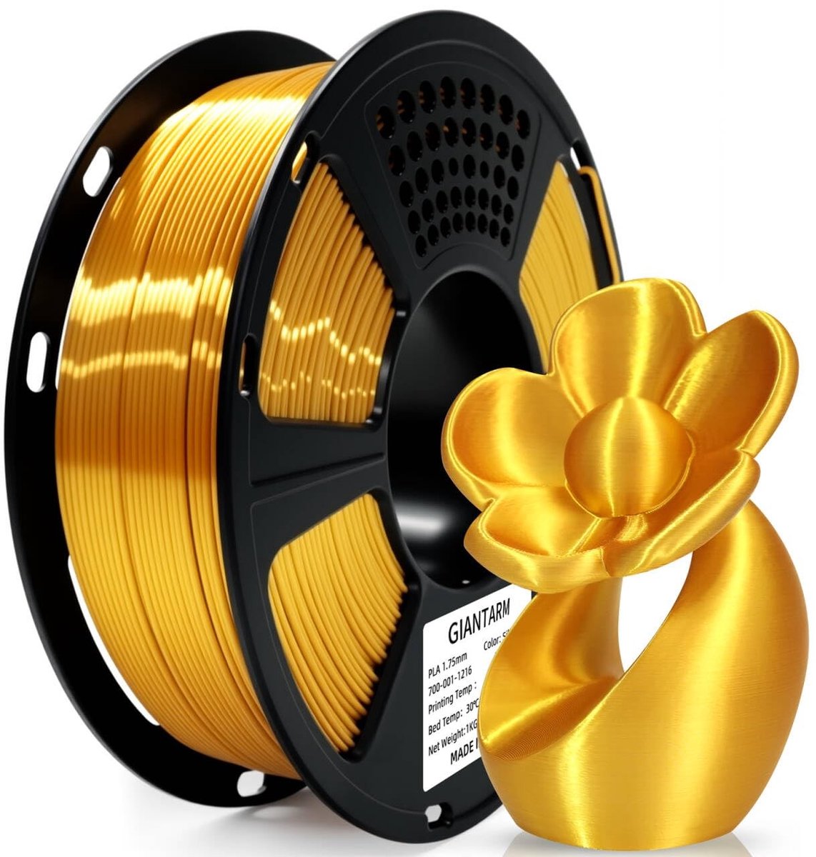 Solidchoice - Silk PLA Filament 1,75mm 1KG Goud voor 3D-printer