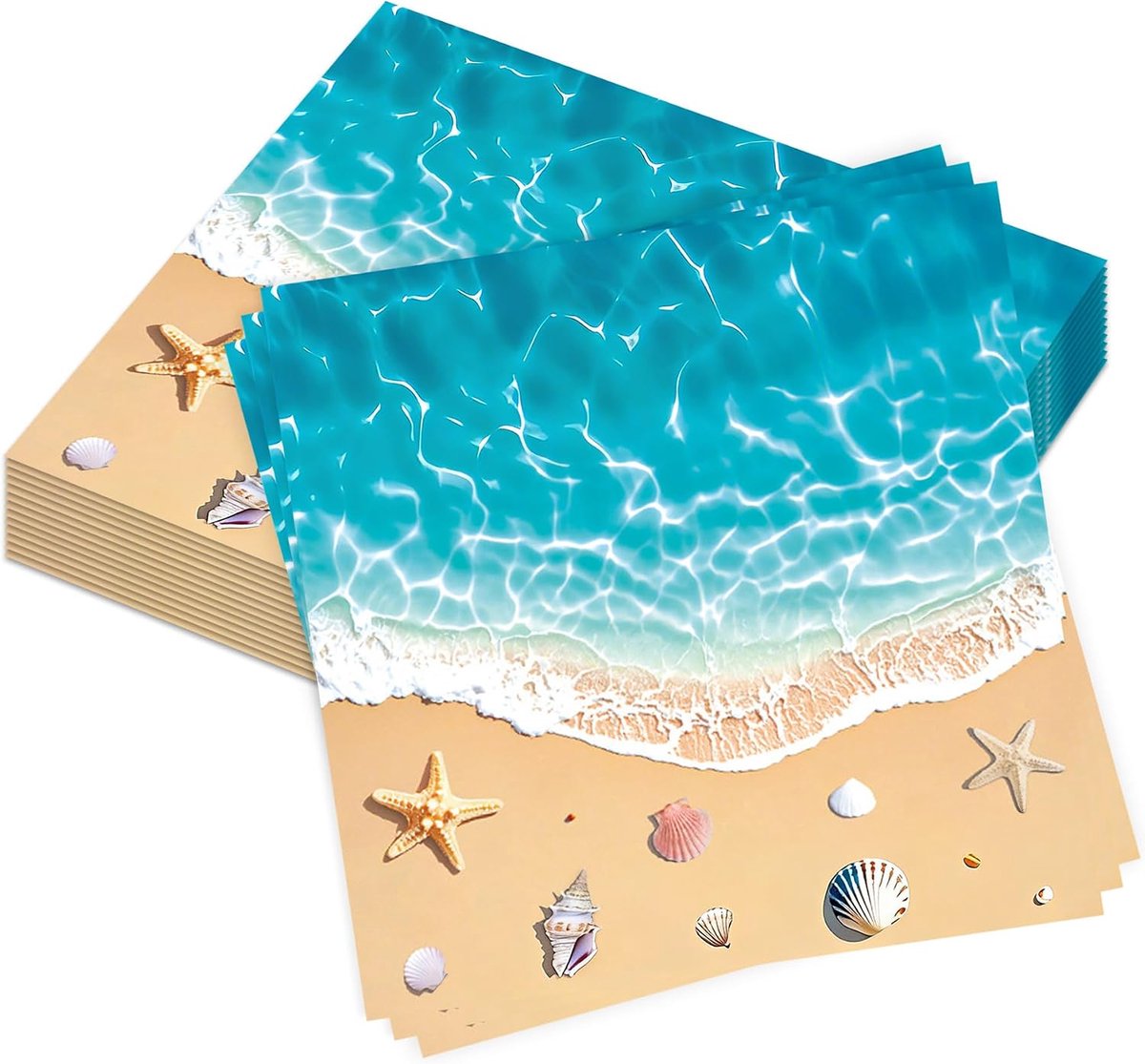 Servetten Nautisch 40 Stuks - Zeeprint - Kleurige Motieven - Perfect voor zomerfeesten - ShopVlot
