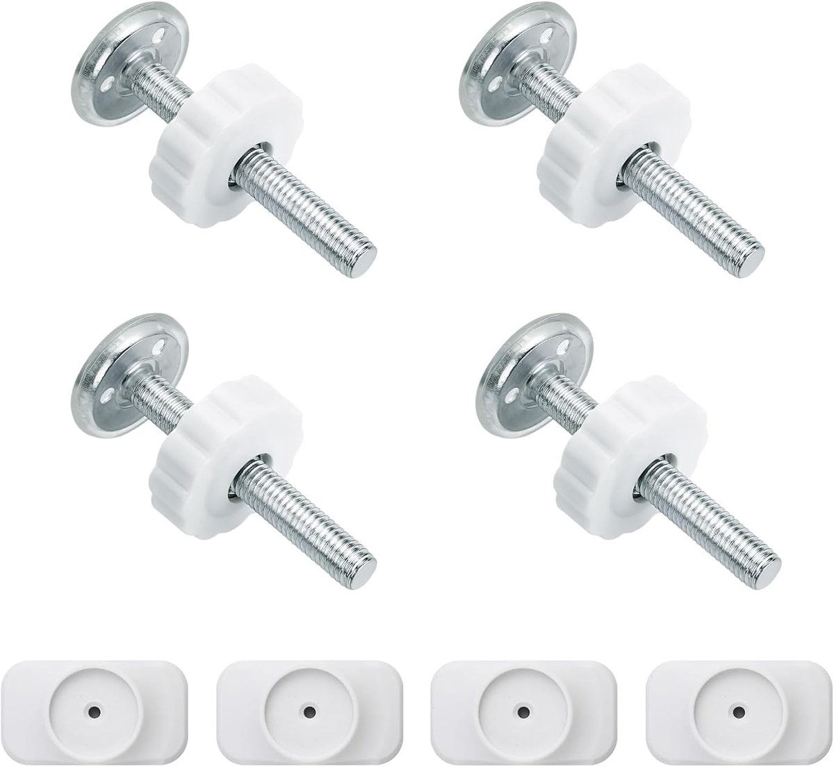 Wandbeschermingspads 4 stuks - ABS materiaal - met schroeven M10 x 80 - voorkomt glijden - ShopVlot