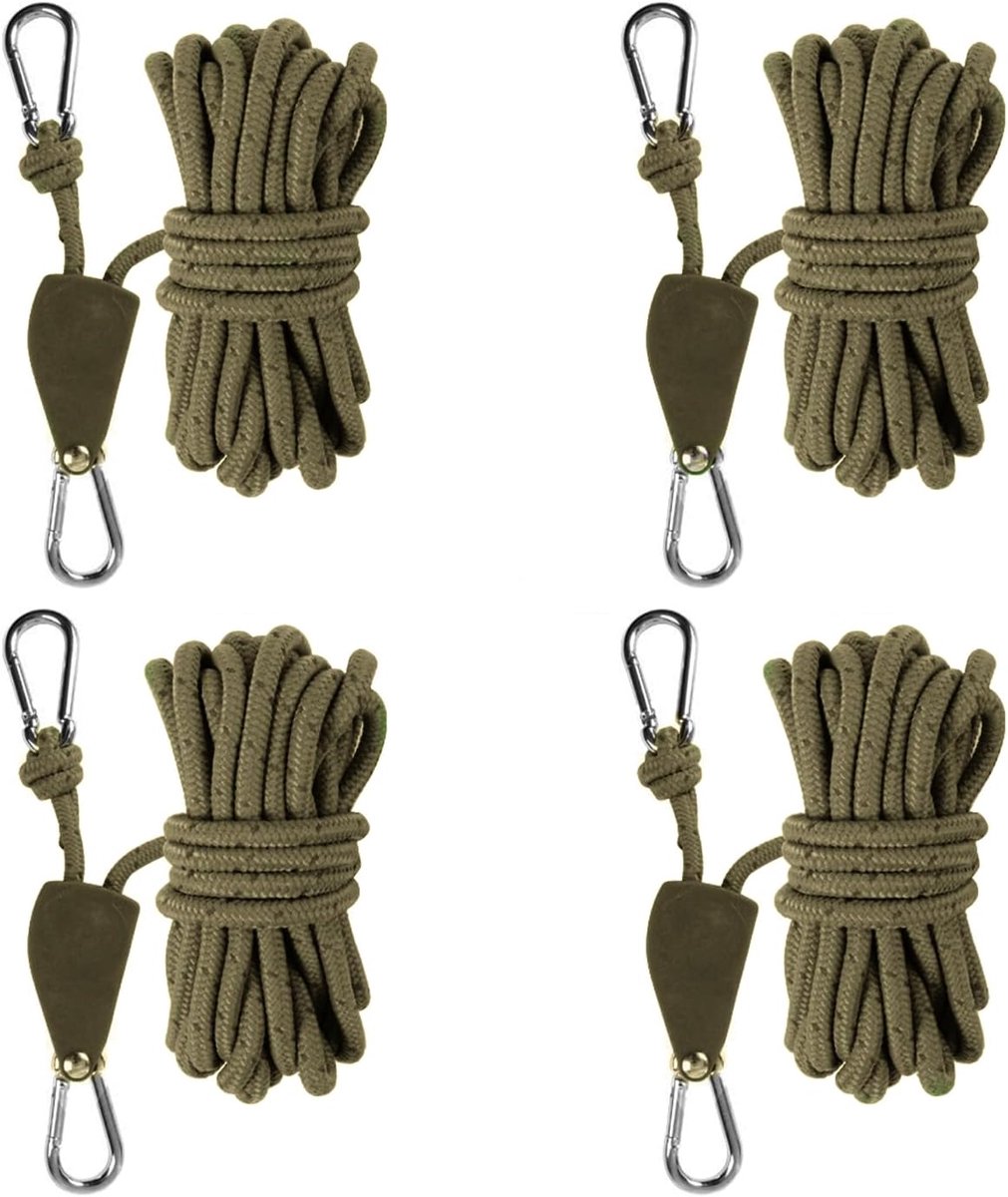 Tentkoord Reflecterend - Hoge Sterkte Nylon - Tensioner Inclusief - Voor Camping en Zeilen - ShopVlot