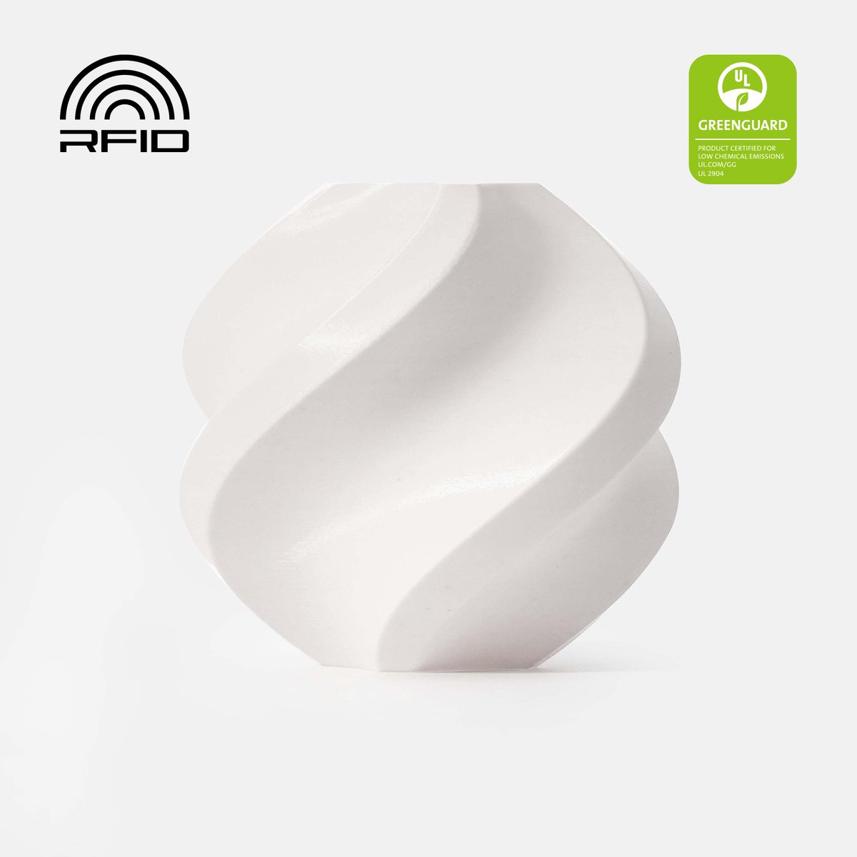 Bambu Lab PLA Basic - met spoel - 1KG - filament - Jade Wit