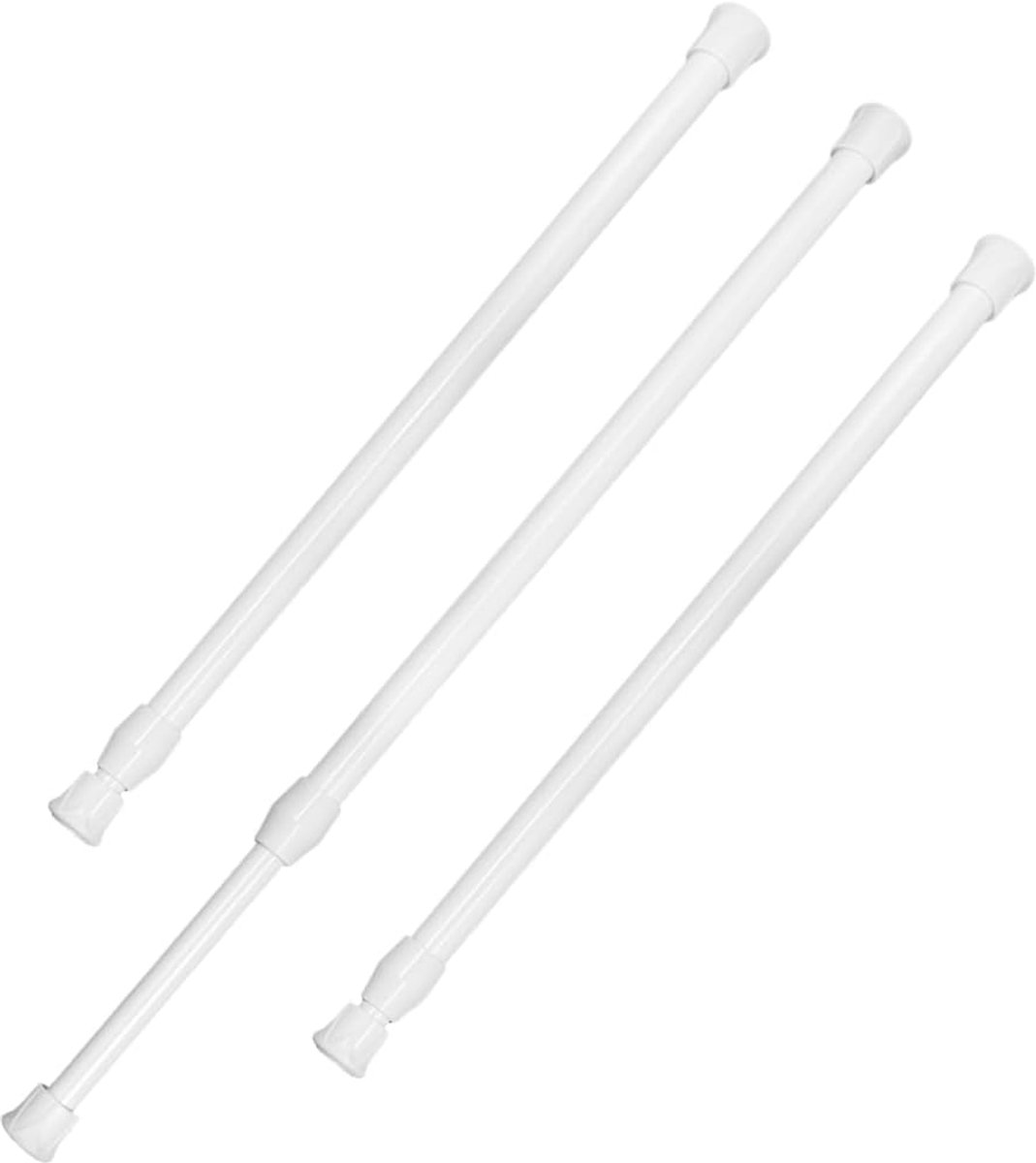 Gordijnroede uittrekbaar 30-50 cm - wit - zonder boren - eenvoudig te installeren - ShopVlot