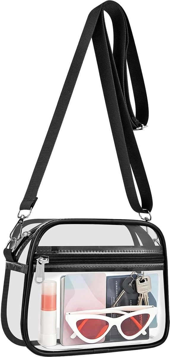 Transparante schoudertas dames - pvc tas - ideaal voor stadiongebruik - perfect voor concerten - ShopVlot