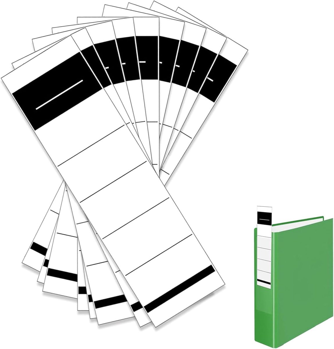 ordnerruggen zelfklevend 54 x 190 mm - breed - etiketten voor 8 cm mappen - documenten organiseren - ShopVlot