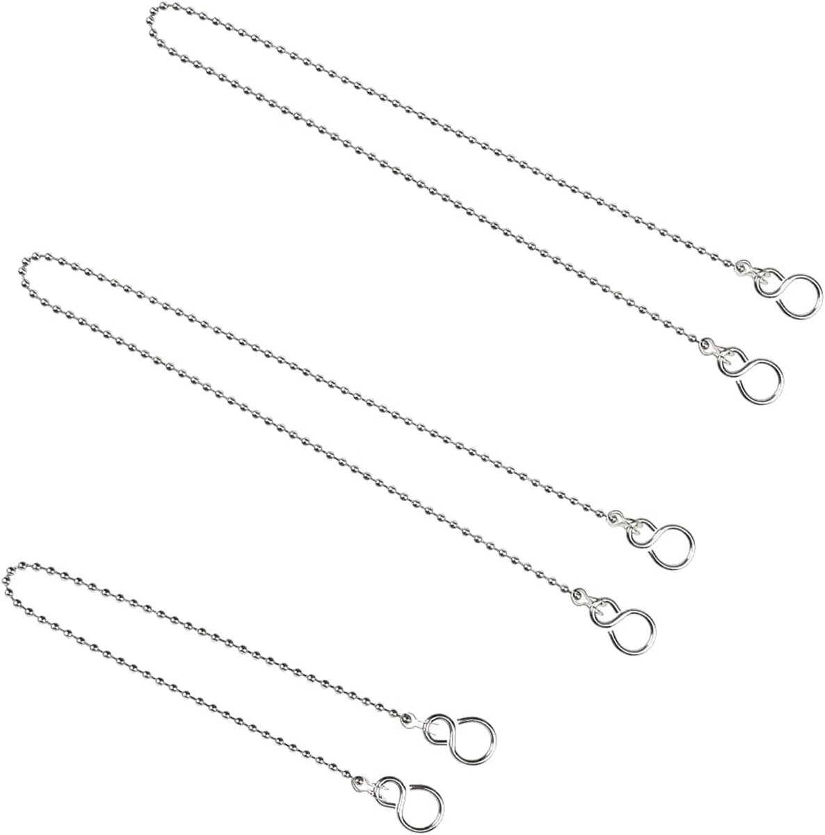 Stainless Steel 304 Stainless Steel Ball Chain, Fixed Drain Stop Rope with S Hooks, Ball Coupling Chains for Water - ShopVlot
