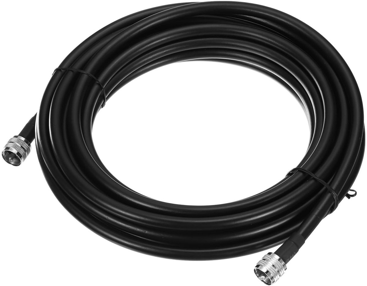 Solidchoice - Coax-kabel RG213 met PL-259 Mannelijke Connector, 9m Lengte
