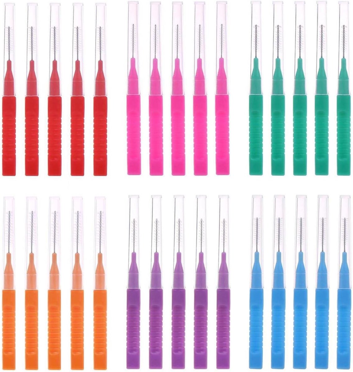 30pcs Interdental Brushes, Toothbrush for Cleaning Teeth with Lid, Interdental Brush for Dental Hygiene, Maintaining - ShopVlot