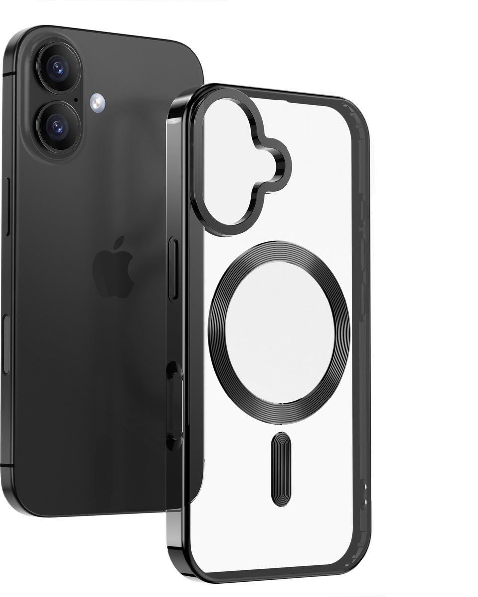 Swissten Hoesje - Geschikt voor iPhone Air - Geschikt voor Magsafe - Metallic - Transparant