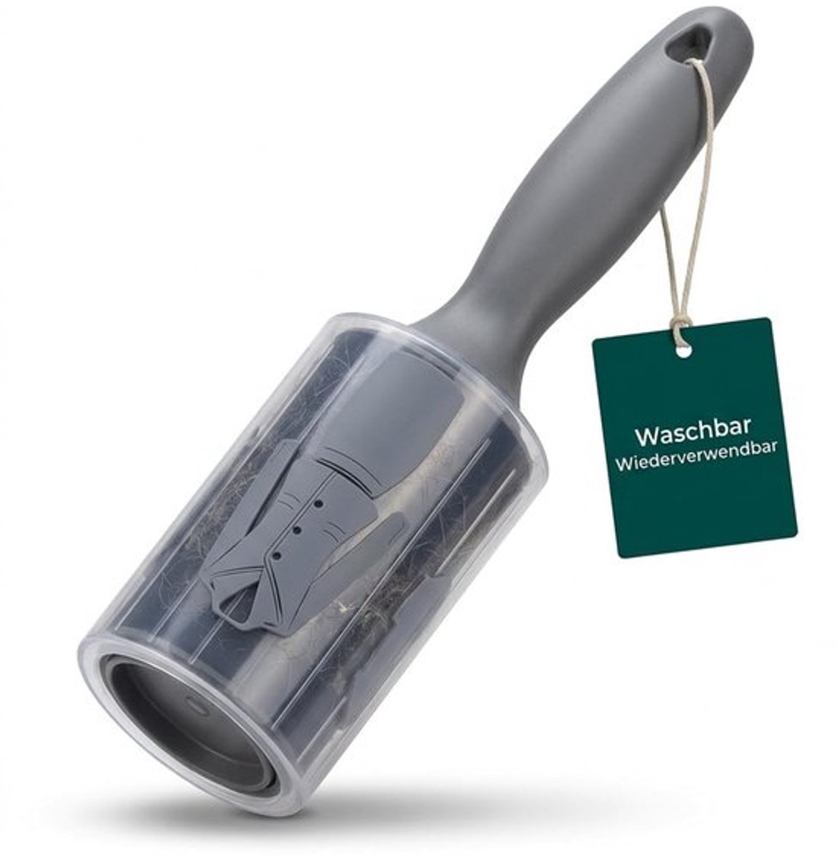 Loggerol 24 cm - wasbaar/herbruikbaar - kunststof handvat - voor kleding/bekleding - dierenhaar - eenvoudig in gebruik - Kledingroller