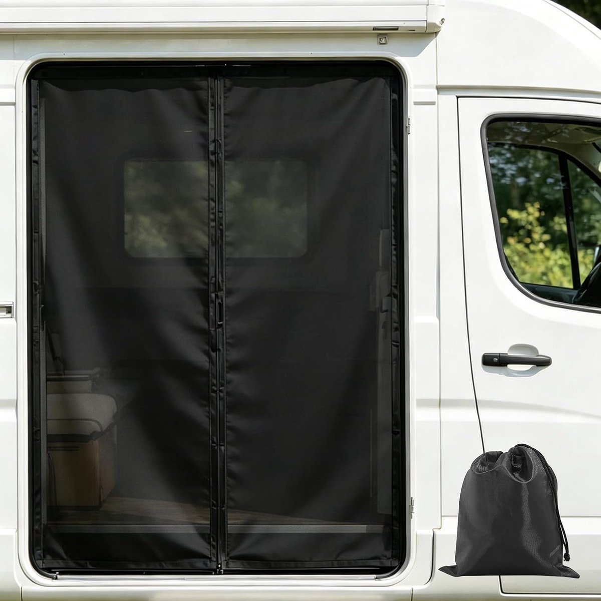 Magnetisch Muggennet VW T5 T6 - 148 x 115 cm - Polyester en insectenbescherming - Ideaal voor kamperen - ShopVlot