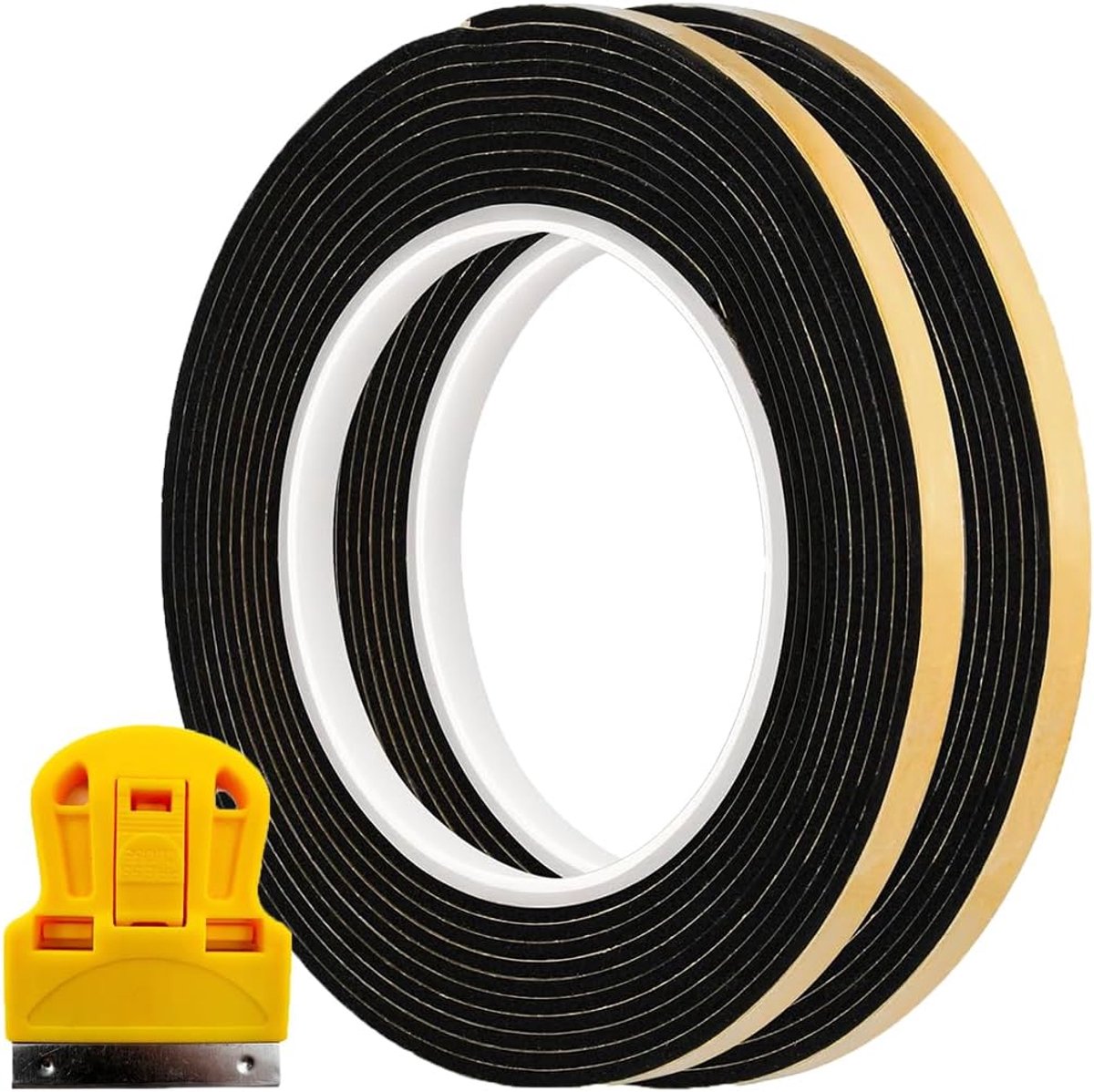SnelShoppen - 10m Sealing Tape voor Keuken, Hobs, Ramen en Deuren - Geluidsisolatie, Waterdicht, Rubber, 8mm Breed, 2mm D diep, Hoge Kwaliteit, Ideaal