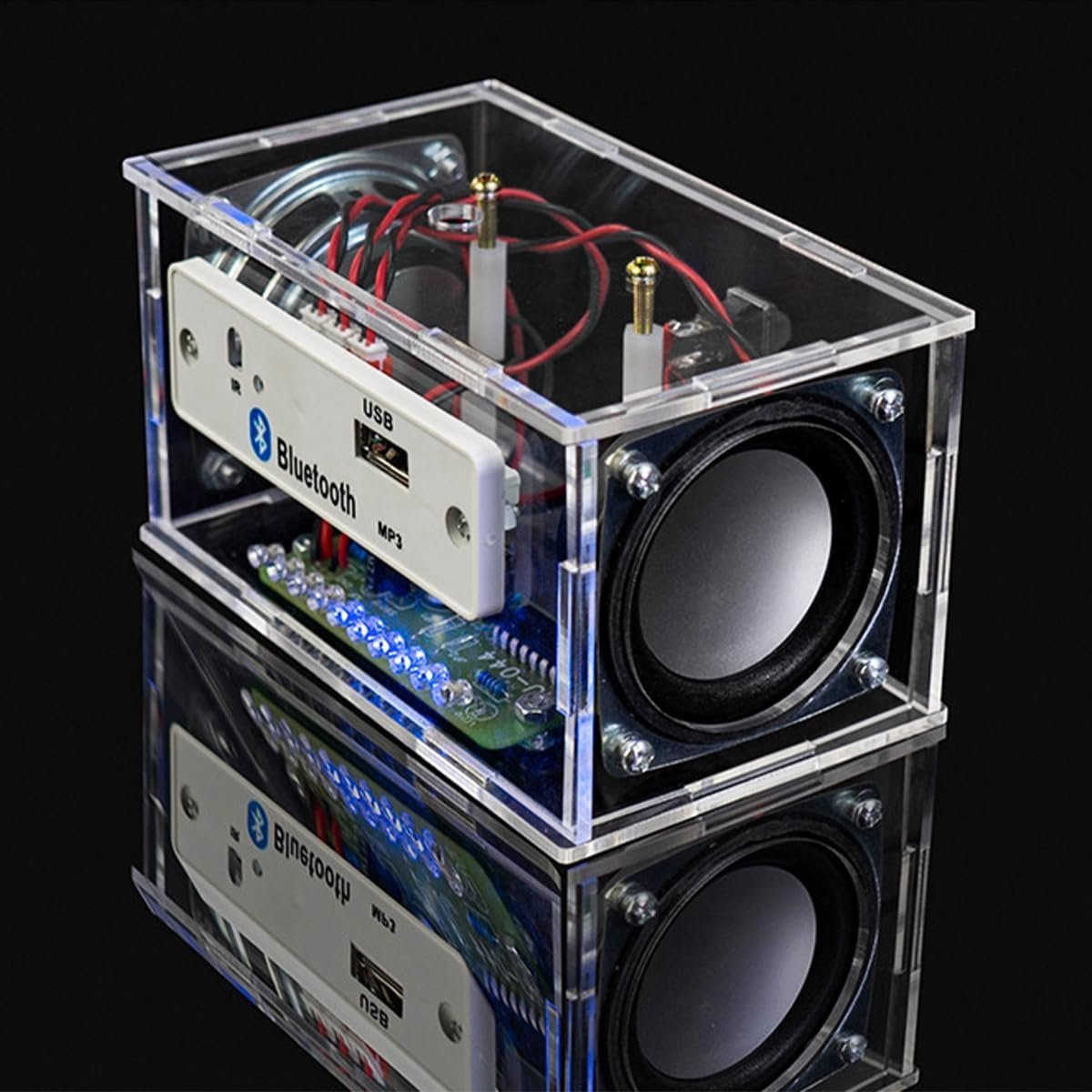 DIY speaker kit - 3W + 3W stereo versterker - Bluetooth/USB ondersteuning - leer solderen en elektronische circuits - ShopVlot