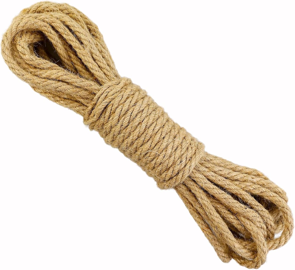 Jute touw 8 mm dik - 10 m natuurlijk jute - sterke grip - ideaal voor decoratie - ShopVlot