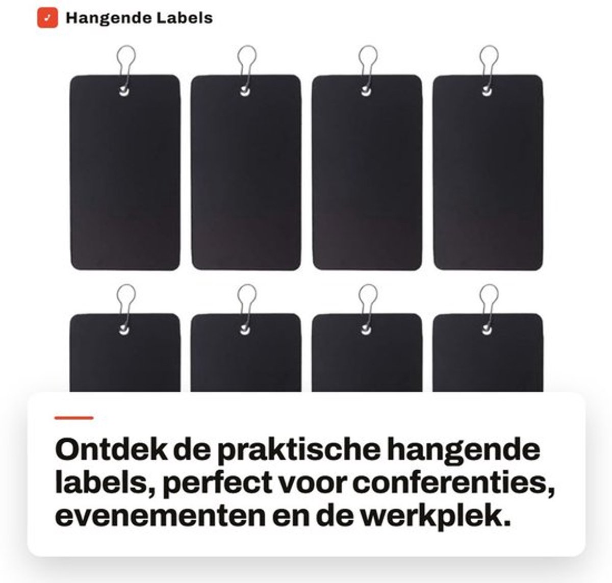 Hangende Labels 200 Stuks - PVC - Waterdicht - Flexibel - Met Gaten - Ideaal voor Evenementen - Identificatiekaarten