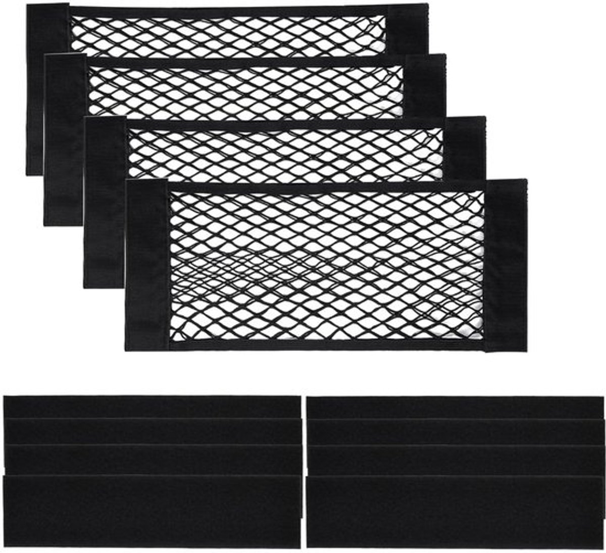 4 stuks elastische stickers voor het opbergen van de kofferbak, 40 x 25 cm, bagage, bedrijfsvoertuigen, caravans