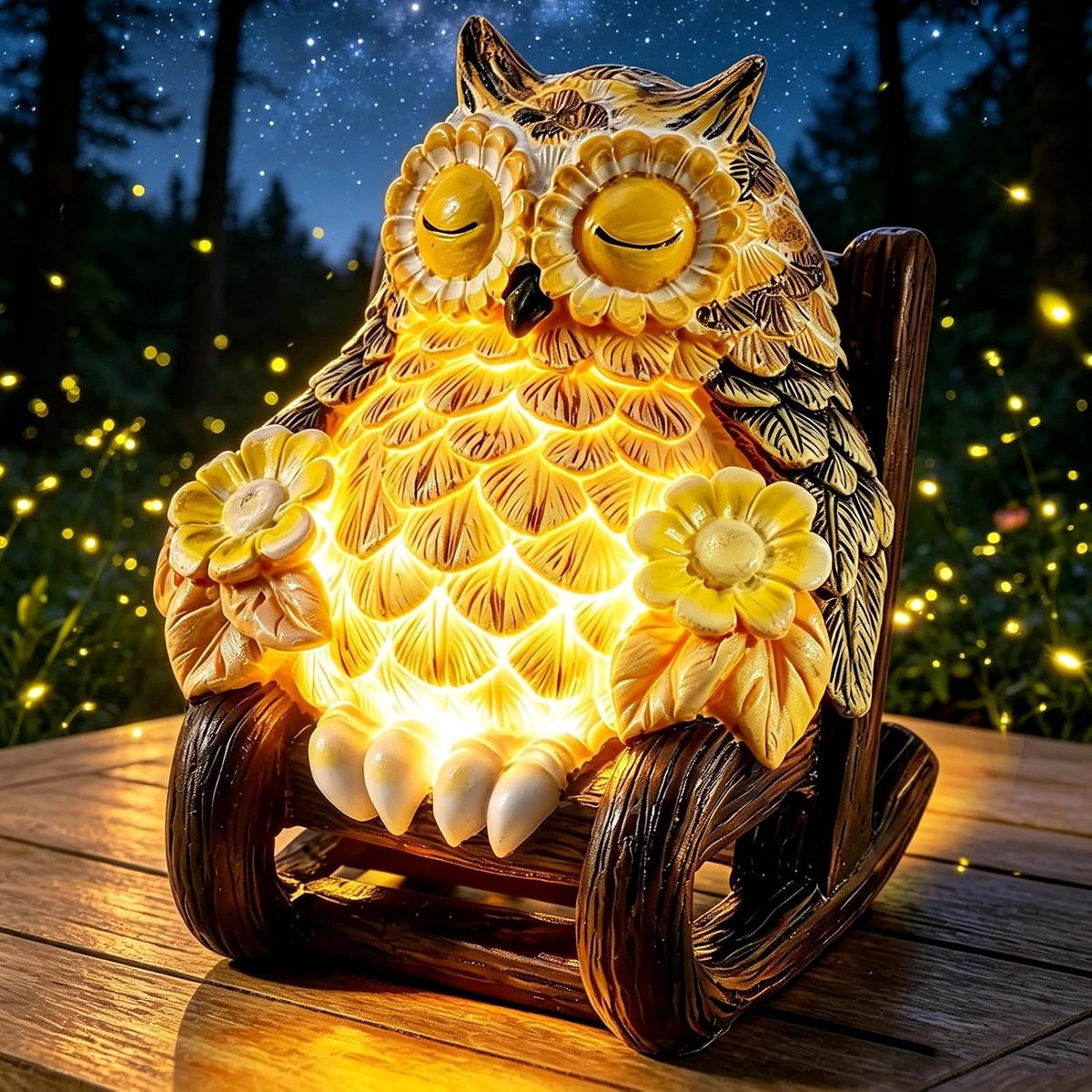 Uilen tuinbeelden op zonne-energie - waterdicht - nachtlampje voor buiten - sfeervolle decoratie voor terras - ShopVlot
