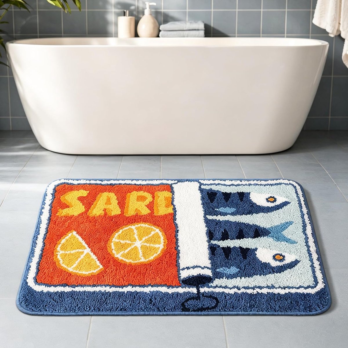 Badkamermat 50 x 80 cm - imitatie kasjmier - antislip - zacht voor blote voeten - ShopVlot