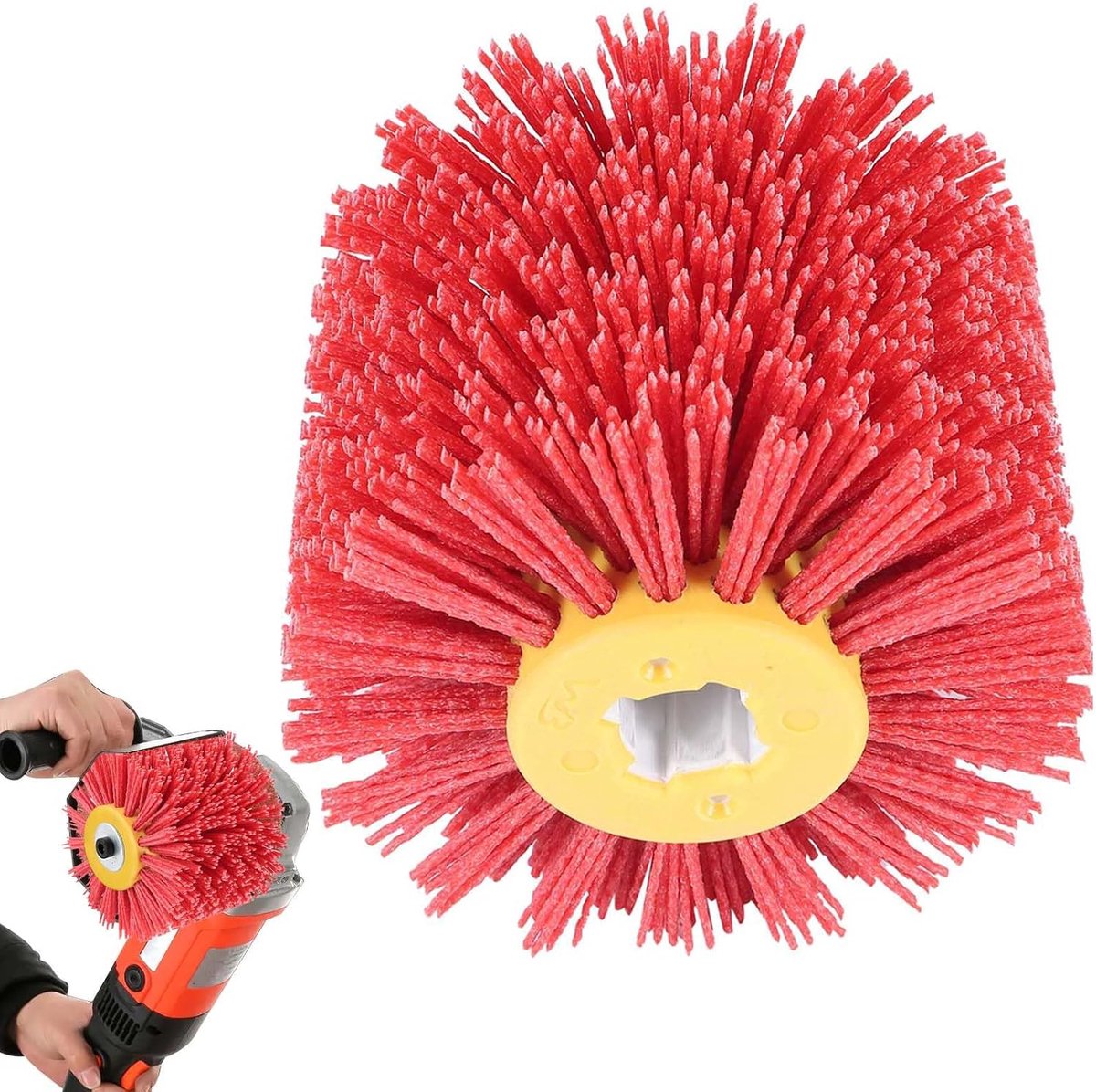 Schuurborstels 80 grit - 100 mm breed - nylon borstels - ideaal voor slijpmachine - ShopVlot